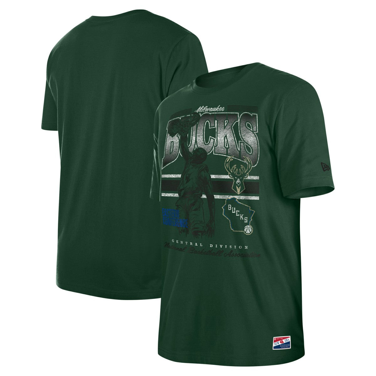 Hunter Green Milwaukee Bucks Enzyme Wash Oversized T-Shirt | NBA