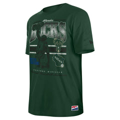 Hunter Green Milwaukee Bucks Enzyme Wash Oversized T-Shirt | NBA