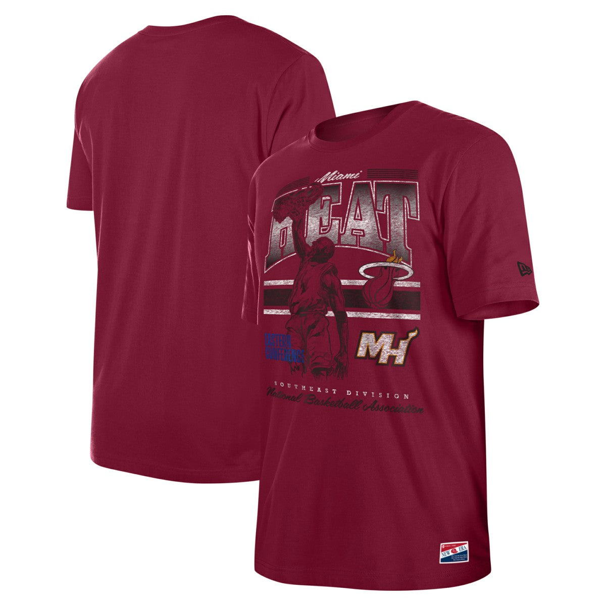 Red Miami Heat Enzyme Wash Oversized T-Shirt | NBA