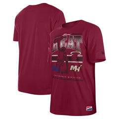 Red Miami Heat Enzyme Wash Oversized T-Shirt | NBA