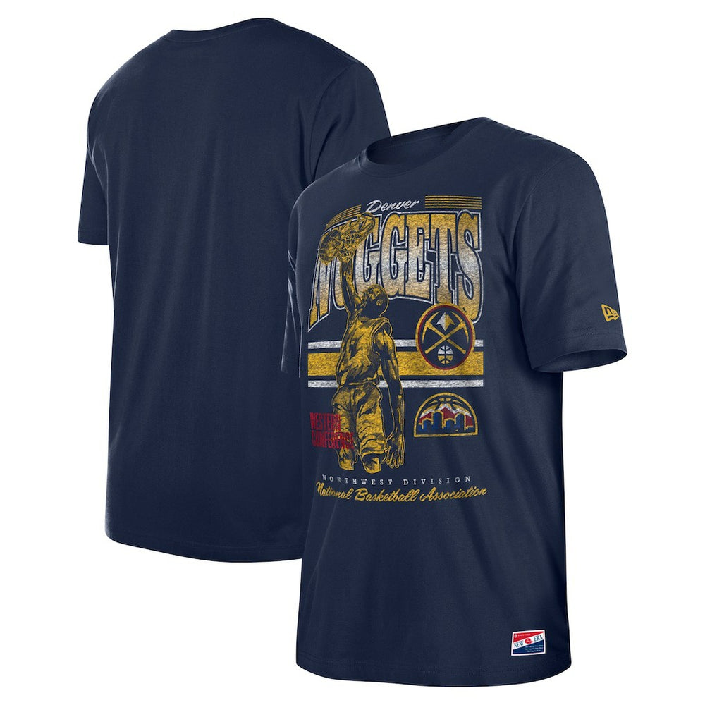 Navy Denver Nuggets Enzyme Wash Oversized T-Shirt sale | NBA