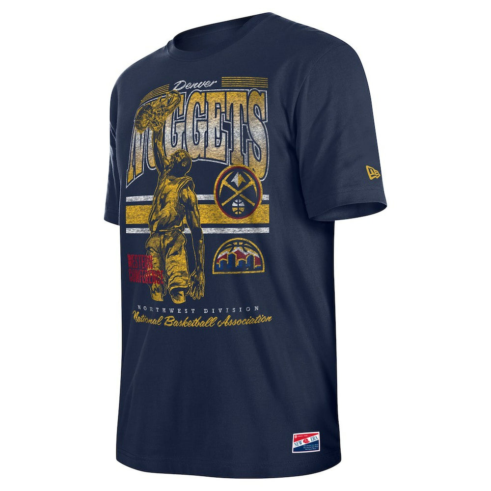 Navy Denver Nuggets Enzyme Wash Oversized T-Shirt sale | NBA