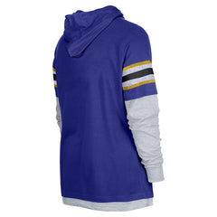 Purple Los Angeles Lakers Layered Long Sleeve Hoodie T-Shirt | NBA