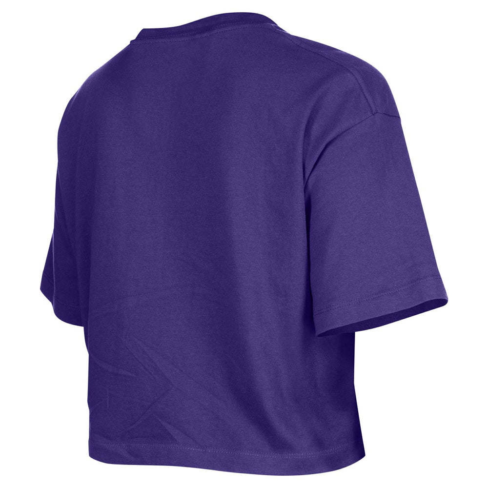 Purple Los Angeles Lakers Women's Oversized Boxy Crop T-Shirt | NBA