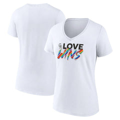 Colorado Rockies Women's Love Wins V-Neck T-Shirt - MLB T-shirts