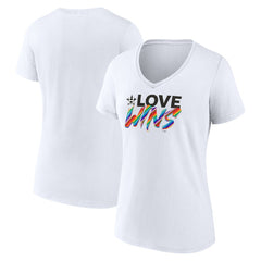 Houston Astros Women's Love Wins V-Neck T-Shirt - MLB T-shirts