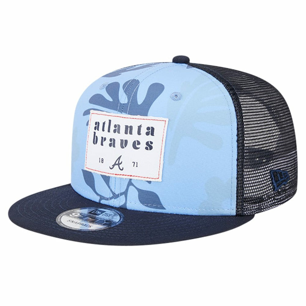 Atlanta Braves New Era Bikini Bottom Trucker 9FIFTY Snapback Hat - MLB Hats