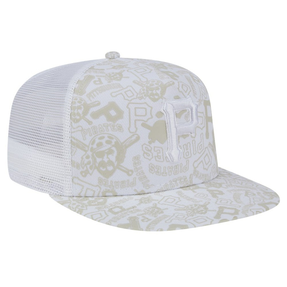 Pittsburgh Pirates New Era Logo Dunes A-Frame Trucker 9FIFTY Snapback Hat - MLB Hats