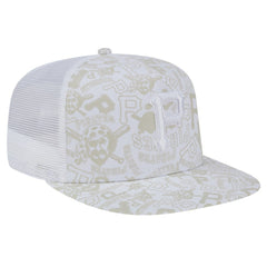 Pittsburgh Pirates New Era Logo Dunes A-Frame Trucker 9FIFTY Snapback Hat - MLB Hats