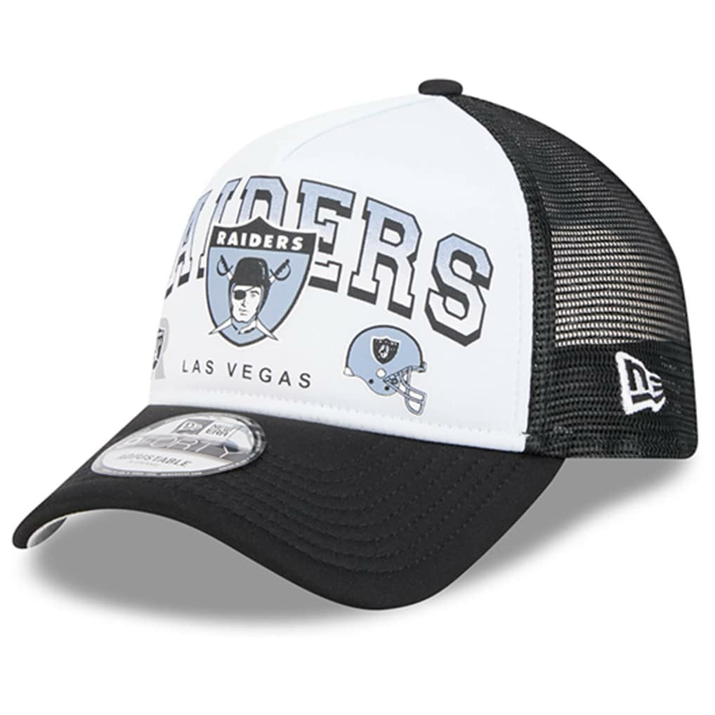 Las Vegas Raiders Retro Wordmark A-Frame 9FORTY Adjustable Hat | NFL Outlet