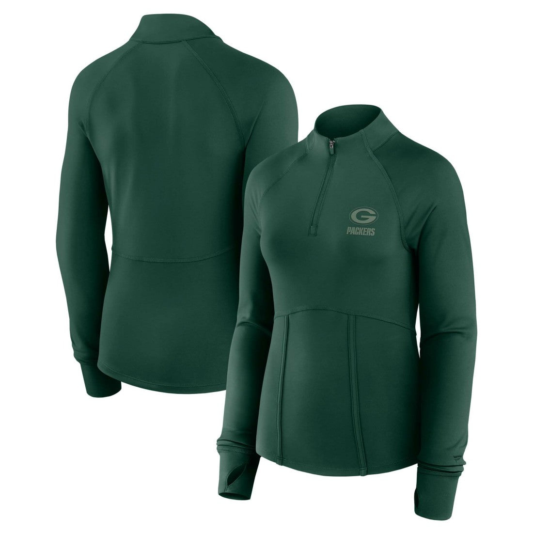 Green Bay Packers Women's Elements Raglan Quarter-Zip Jacket | NFL US
