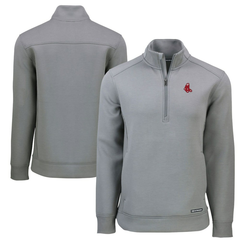 Boston Red Sox Cutter & Buck Cooperstown Collection Roam Eco Recycled Quarter-Zip Pullover - MLB Pullover