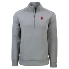 Boston Red Sox Cutter & Buck Cooperstown Collection Roam Eco Recycled Quarter-Zip Pullover - MLB Pullover