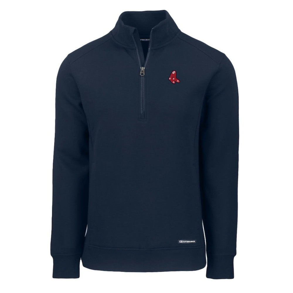 Boston Red Sox Cutter & Buck Cooperstown Collection Roam Eco Recycled Quarter-Zip Pullover - MLB Pullover