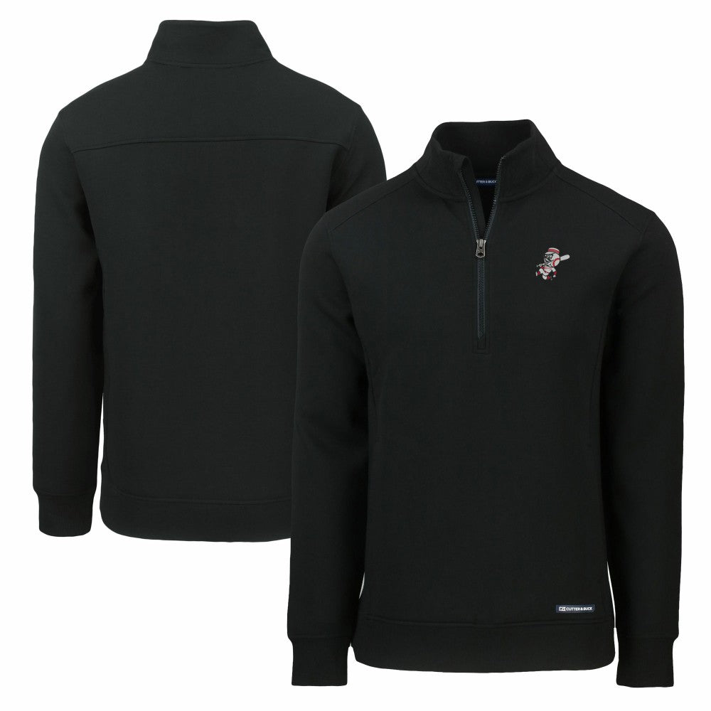 Cincinnati Reds Cutter & Buck Cooperstown Collection Roam Eco Recycled Quarter-Zip Pullover - MLB Pullover