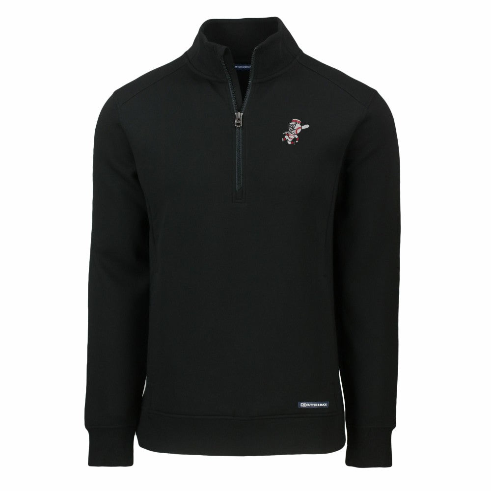 Cincinnati Reds Cutter & Buck Cooperstown Collection Roam Eco Recycled Quarter-Zip Pullover - MLB Pullover