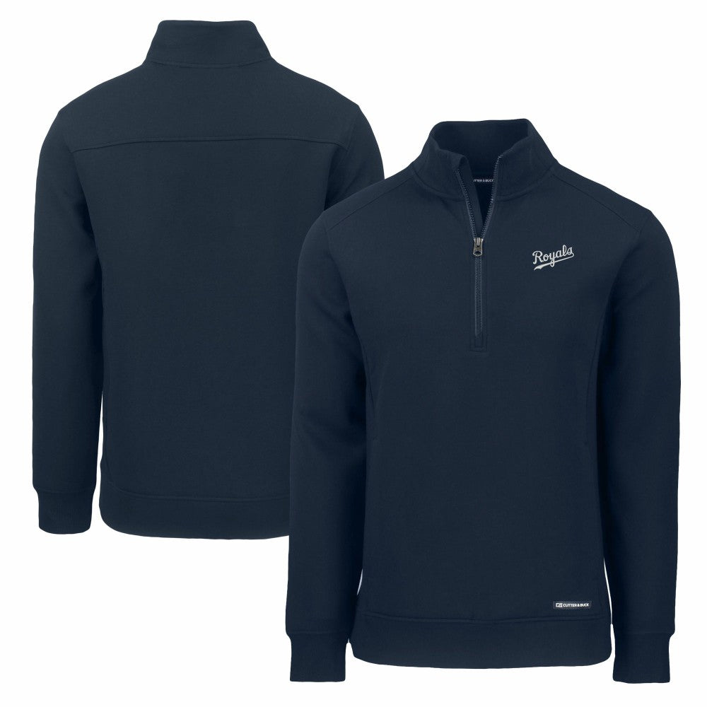 Kansas City Royals Cutter & Buck Cooperstown Collection Roam Eco Recycled Quarter-Zip Pullover - MLB Pullover