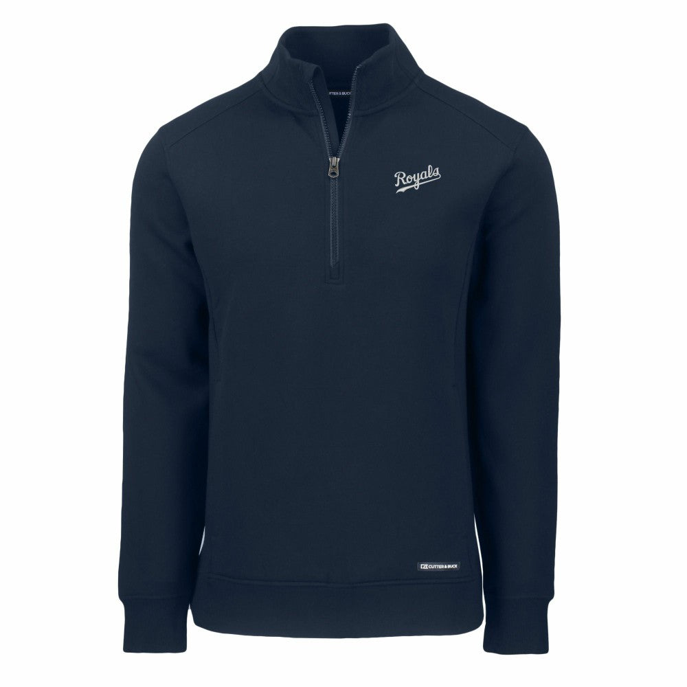Kansas City Royals Cutter & Buck Cooperstown Collection Roam Eco Recycled Quarter-Zip Pullover - MLB Pullover