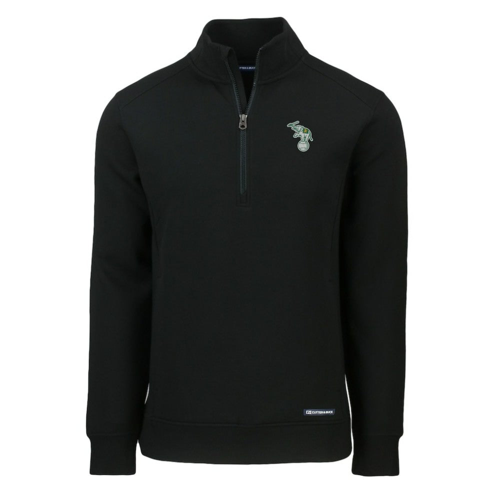 Athletics Cutter & Buck Cooperstown Collection Roam Eco Recycled Quarter-Zip Pullover - MLB Pullover