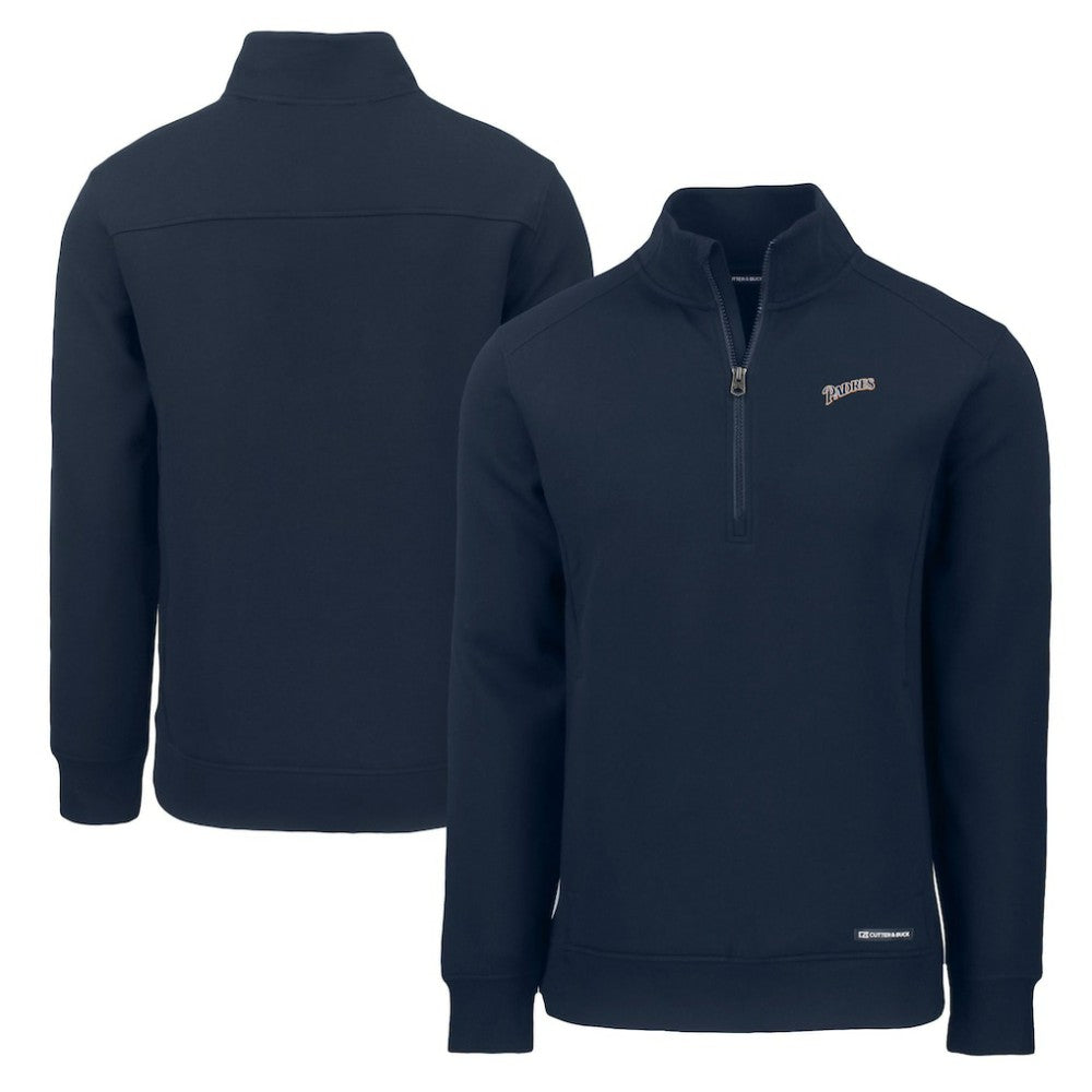 San Diego Padres Cutter & Buck Cooperstown Collection Roam Eco Recycled Quarter-Zip Pullover - MLB Pullover