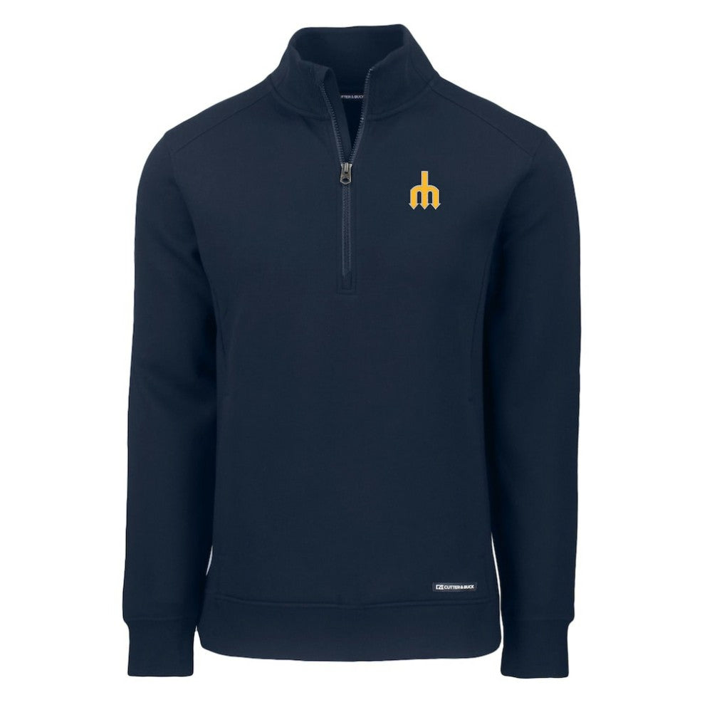 Seattle Mariners Cutter & Buck Cooperstown Collection Roam Eco Recycled Quarter-Zip Pullover - MLB Pullover