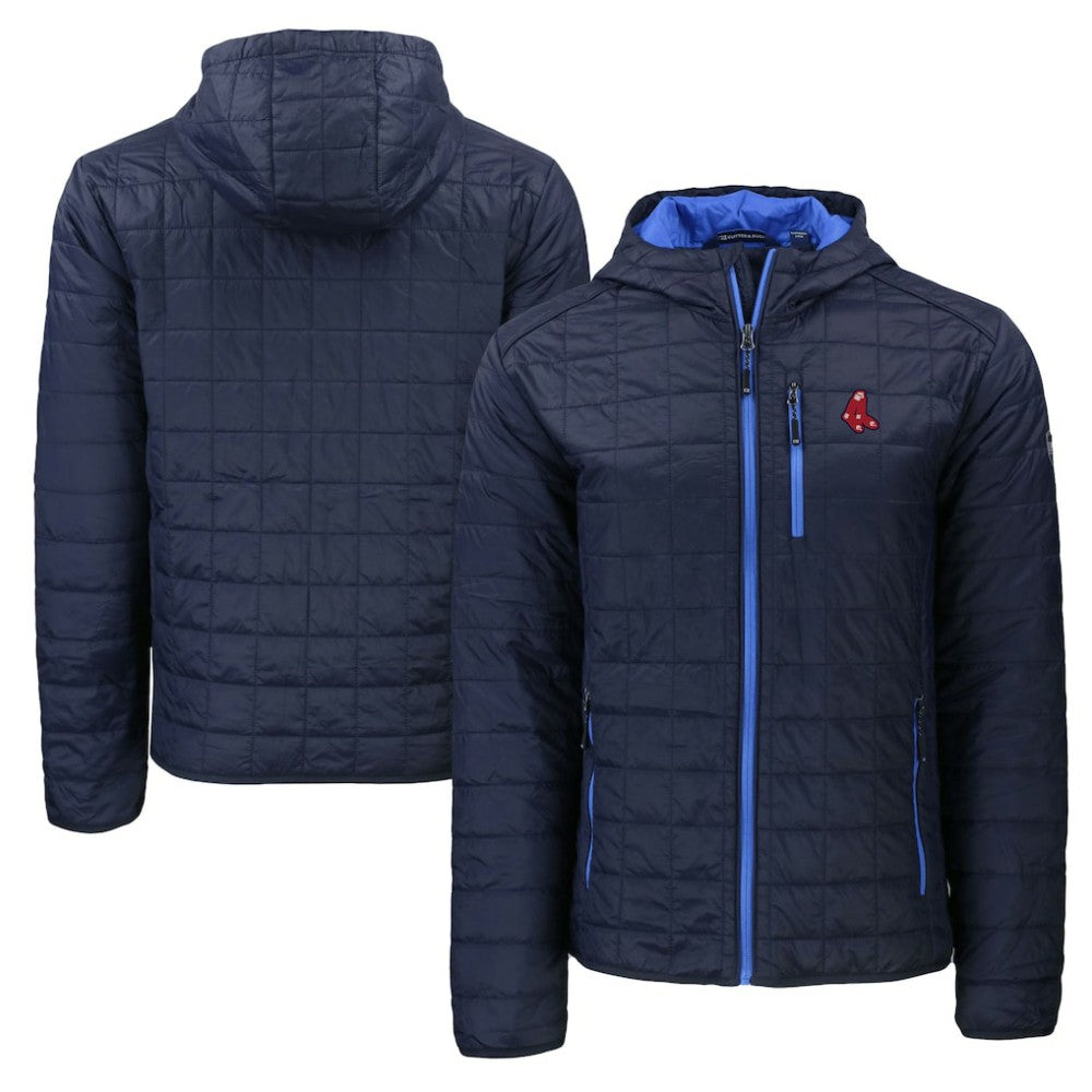 Boston Red Sox Cutter & Buck Cooperstown Collection Rainier Primaloft Eco Full-Zip Hooded Jacket - MLB Jackets