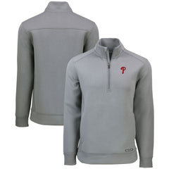 Philadelphia Phillies Cutter & Buck Roam Eco Recycled Quarter-Zip Pullover - MLB Pullover