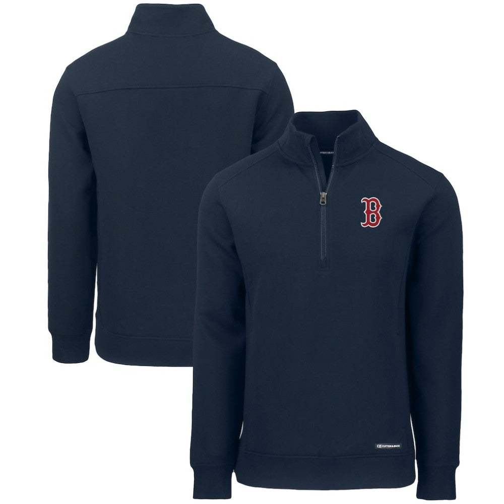 Boston Red Sox Cutter & Buck Roam Eco Recycled Quarter-Zip Pullover - MLB Pullover
