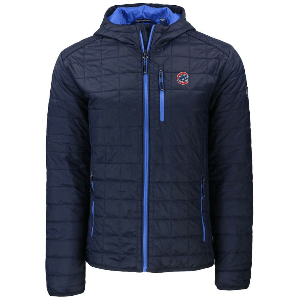 Chicago Cubs Cutter & Buck Rainier Primaloft Eco Full-Zip Hooded Jacket - MLB Jackets