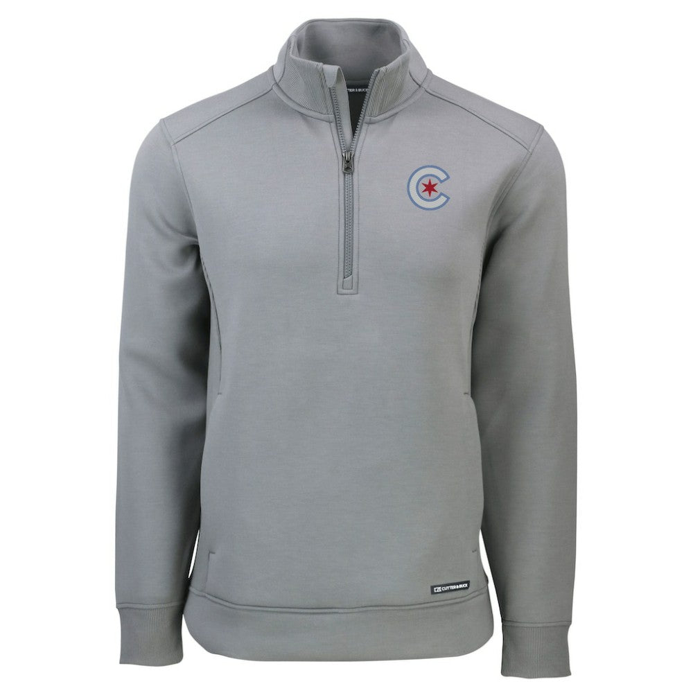 Chicago Cubs Cutter & Buck City Connect Roam Eco Recycled Quarter-Zip Pullover - MLB Pullover
