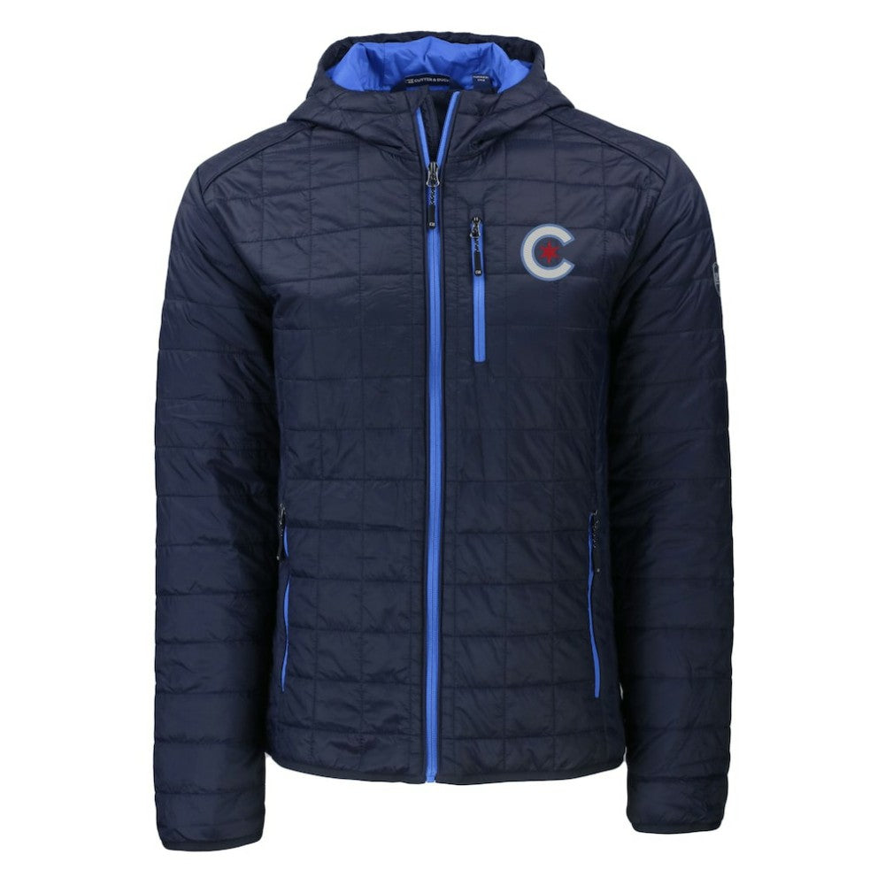 Chicago Cubs Cutter & Buck City Connect Rainier Primaloft Eco Full-Zip Hooded Jacket - MLB Jackets