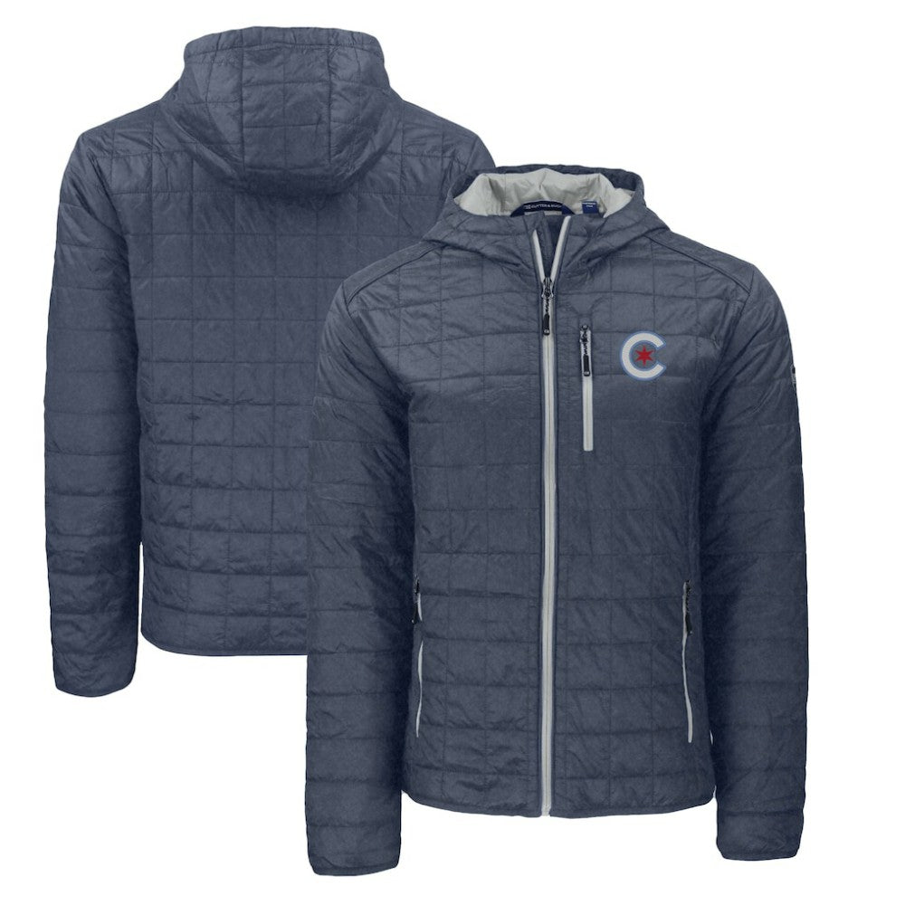 Chicago Cubs Cutter & Buck City Connect Rainier Primaloft Eco Full-Zip Hooded Jacket - MLB Jackets