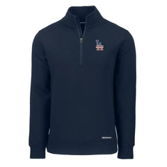 Los Angeles Dodgers Cutter & Buck Americana Roam Eco Recycled Quarter-Zip Sweatshirt - MLB Sweatshirts