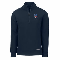 New York Mets Cutter & Buck Americana Roam Eco Recycled Quarter-Zip Sweatshirt - MLB Sweatshirts