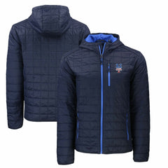 New York Mets Cutter & Buck Americana Rainier Primaloft Eco Full-Zip Hooded Jacket - MLB Jackets