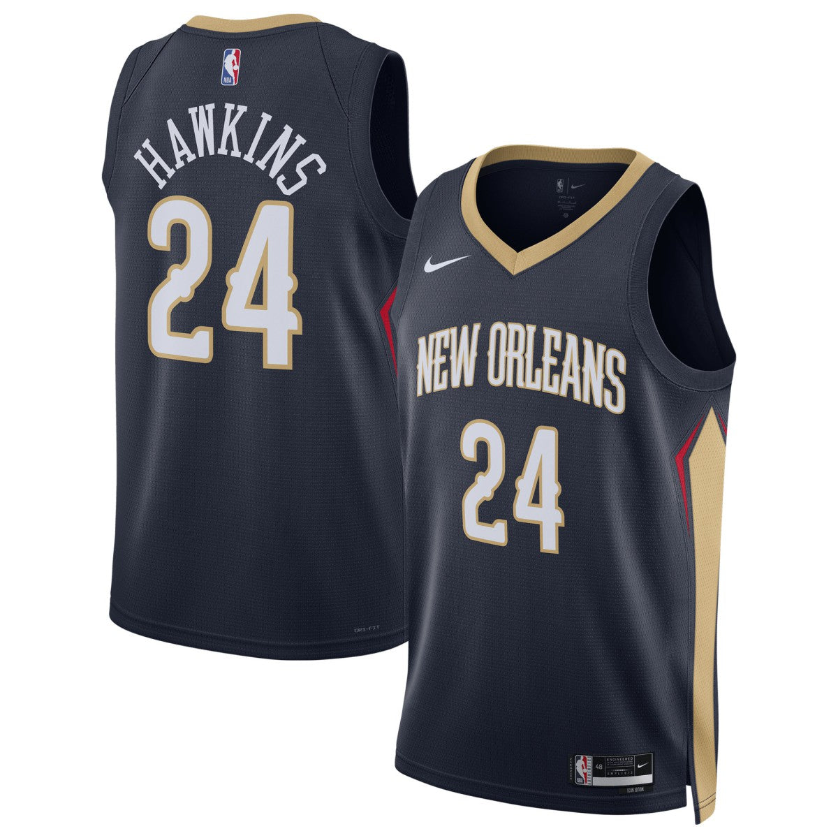 Navy Jordan Hawkins New Orleans Pelicans Unisex Swingman Jersey | NBA