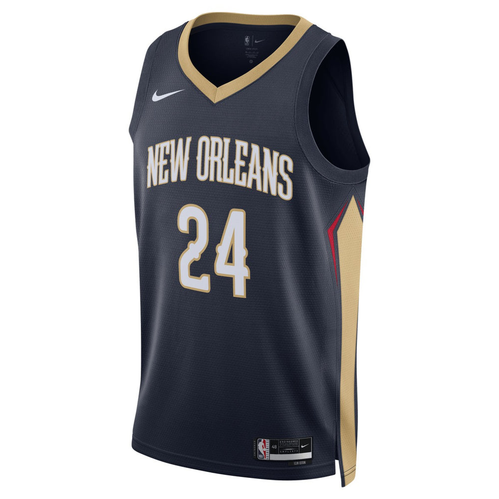 Navy Jordan Hawkins New Orleans Pelicans Unisex Swingman Jersey | NBA