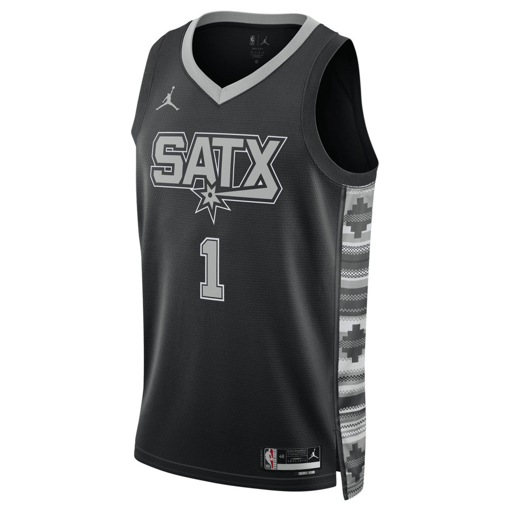 Black Victor Wembanyama San Antonio Spurs Jordan Brand Unisex Swingman Jersey | NBA