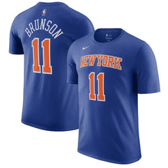 Blue Jalen Brunson New York Knicks Icon Edition Name & Number T-Shirt | NBA