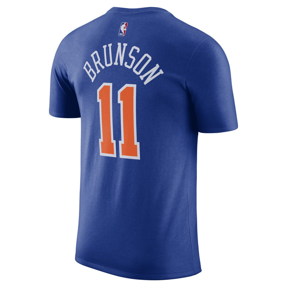 Blue Jalen Brunson New York Knicks Icon Edition Name & Number T-Shirt | NBA