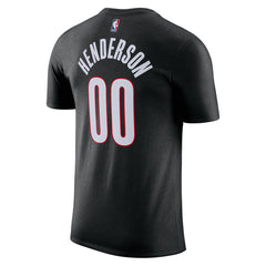 Black Scoot Henderson Portland Trail Blazers Icon Edition Name & Number T-Shirt | NBA