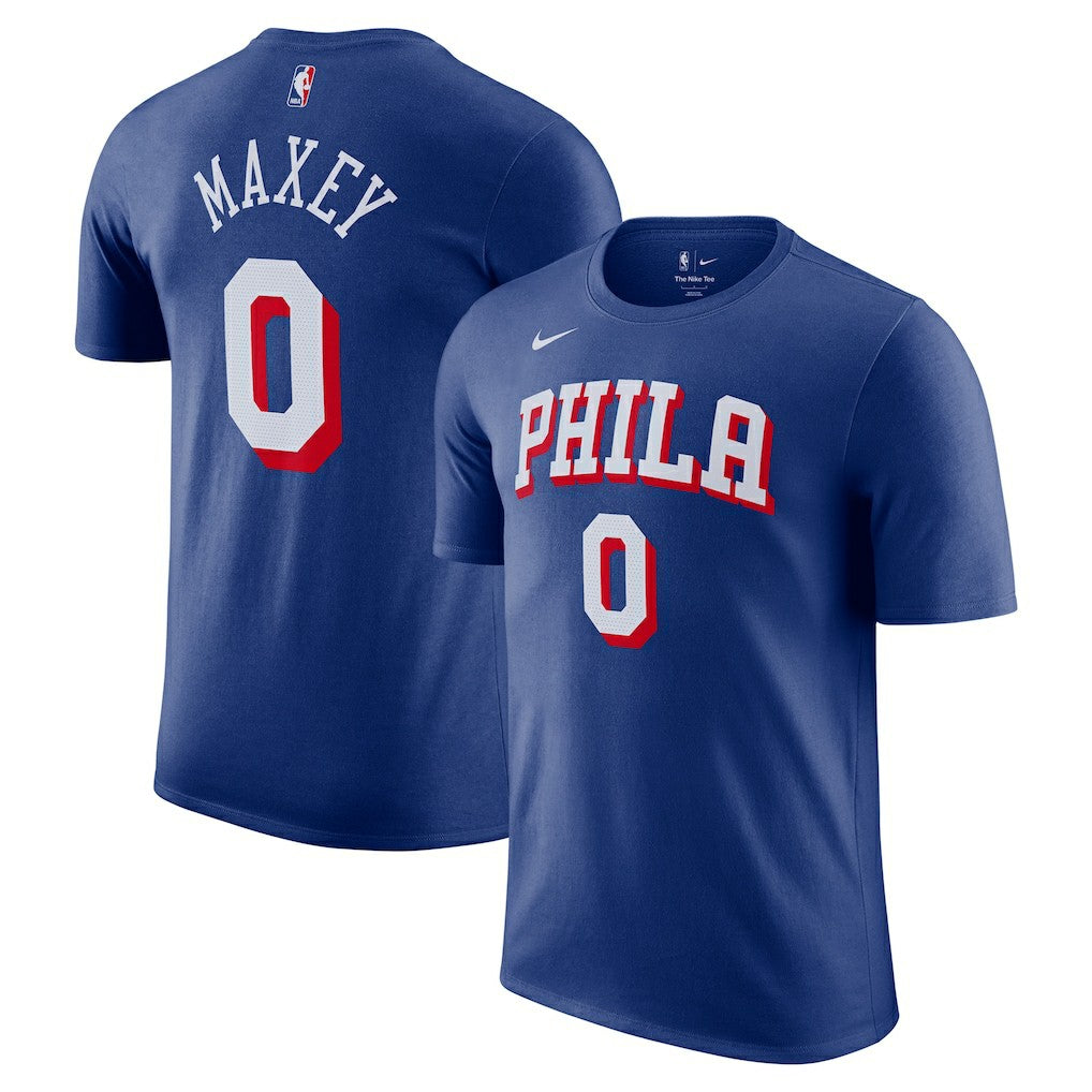 Royal Tyrese Maxey Philadelphia 76ers Icon Edition Name & Number T-Shirt | NBA