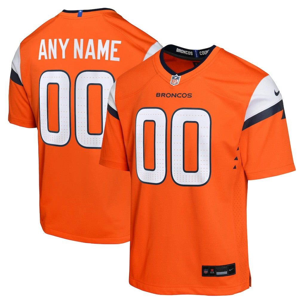 Denver Broncos Youth Mile High Collection Custom Game Jersey | NFL Online