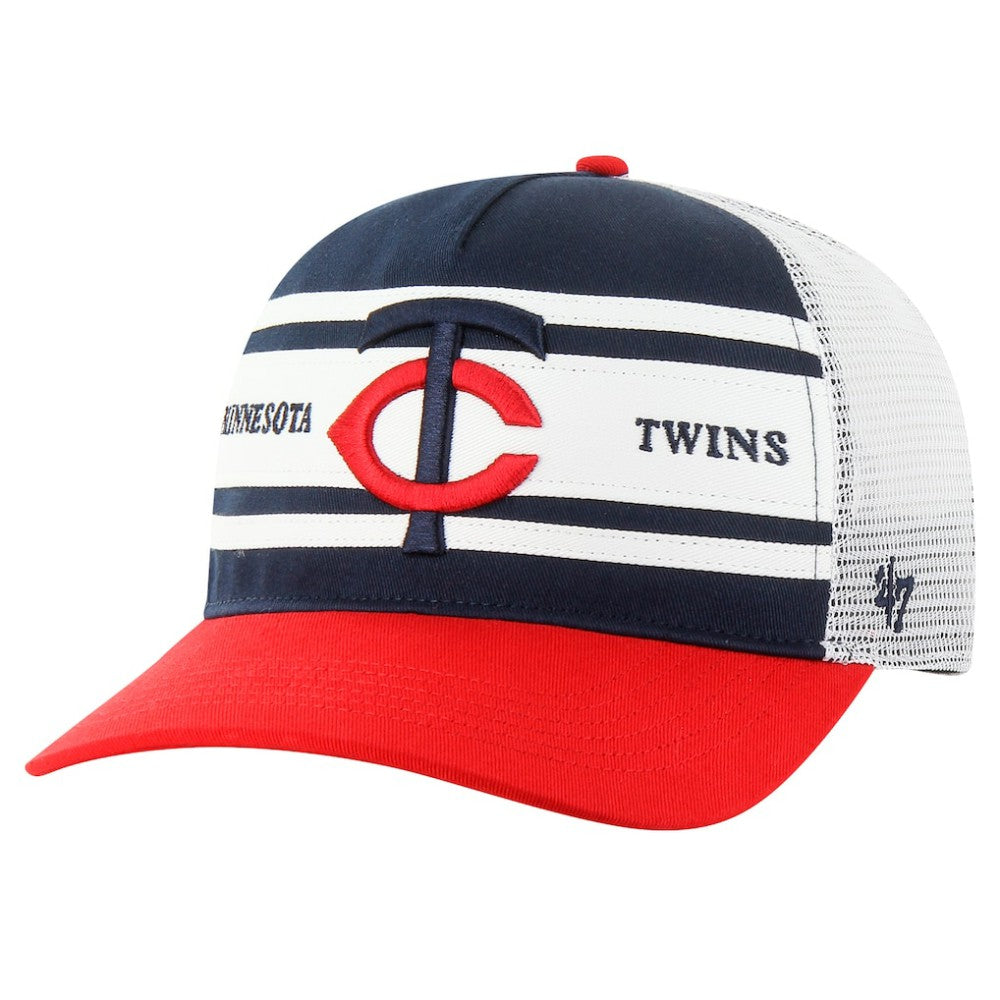 Minnesota Twins '47 Gridiron Super Stripe Relaxed Trucker Hitch Adjustable Hat - MLB Hats