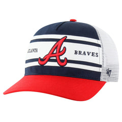 Atlanta Braves '47 Gridiron Super Stripe Relaxed Trucker Hitch Adjustable Hat - MLB Hats