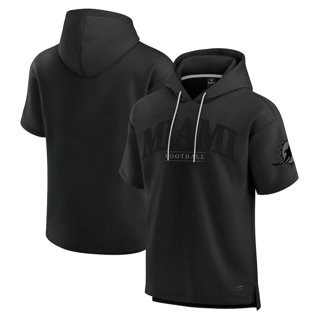Miami Dolphins Unisex Elements Ready Short Sleeve Pullover Hoodie | NFL Discount