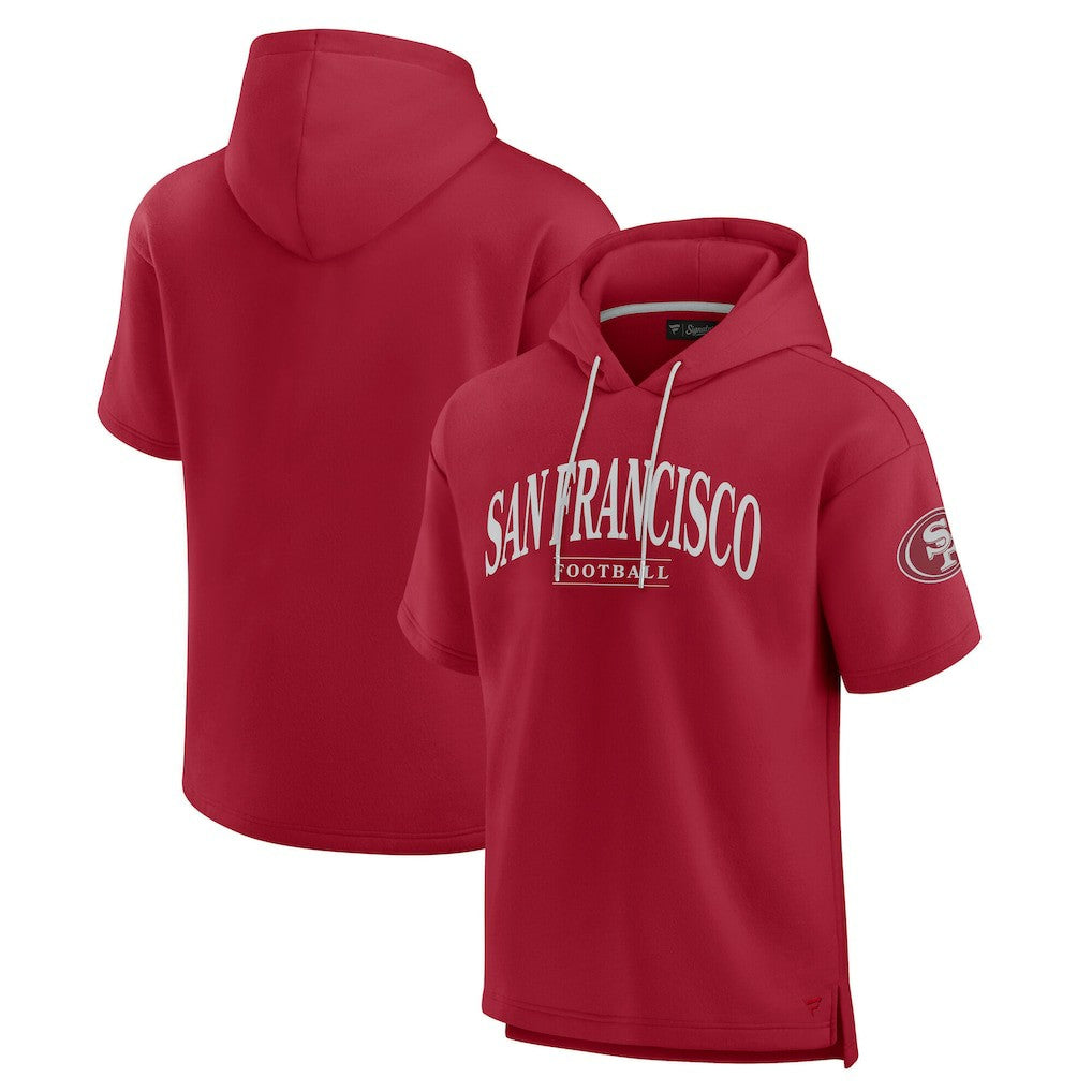 San Francisco 49ers Unisex Elements Ready Short Sleeve Pullover Hoodie | NFL Hot