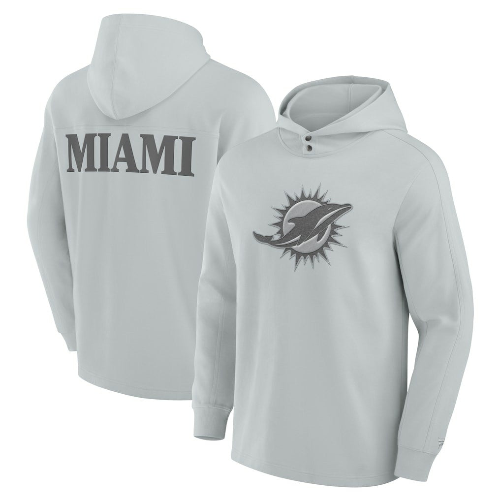 Miami Dolphins Elements Blaze Tri-Blend Long Sleeve Hoodie T-Shirt | NFL Near me