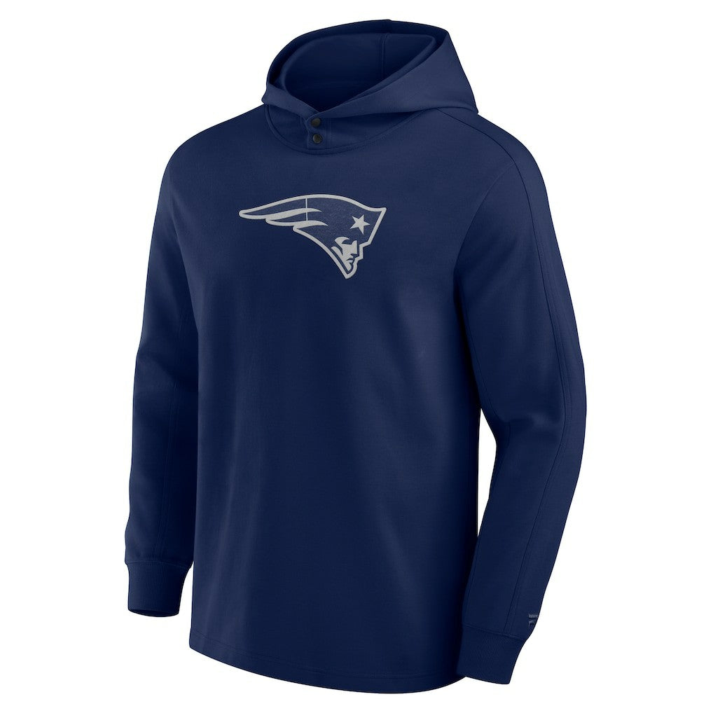 New England Patriots Elements Blaze Tri-Blend Long Sleeve Hoodie T-Shirt | NFL Discount