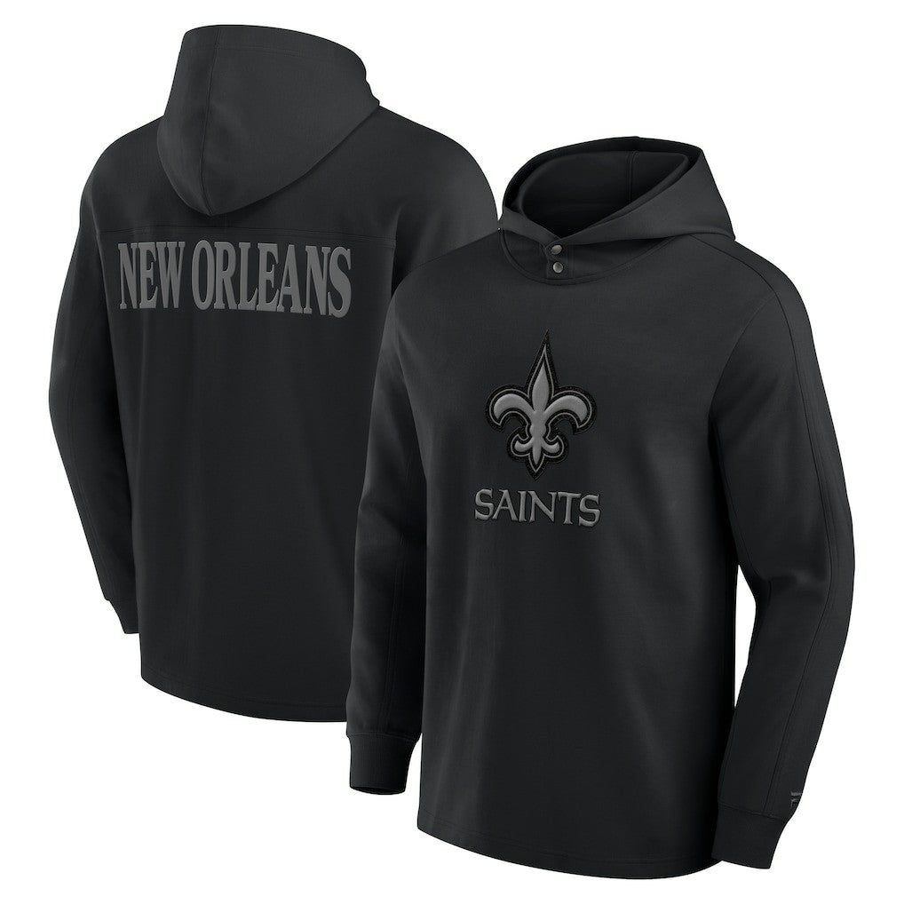 New Orleans Saints Elements Blaze Tri-Blend Long Sleeve Hoodie T-Shirt | NFL Discount